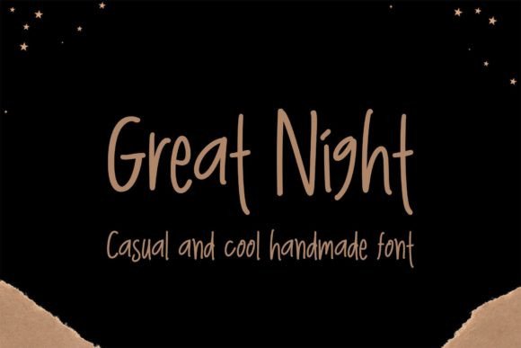 Great Night: A Handmade Display Font for Editorial Design