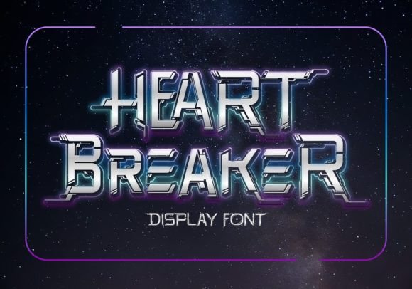 Heart Breaker: A Sci-Fi Display Font for Web Design