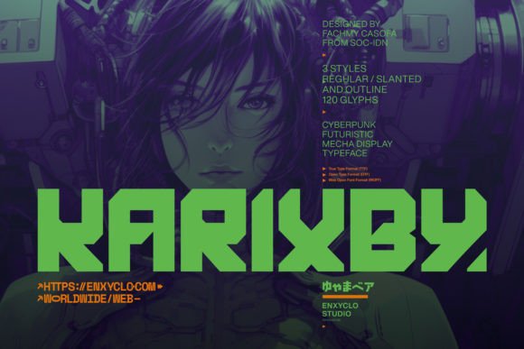 Karixby: A Futuristic Display Font for Makers