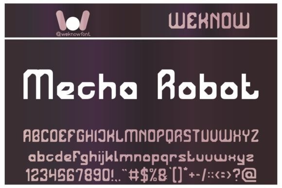 Mecha Robot: A Techno Display Font for Web Design