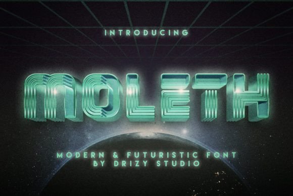 Moleth: A Futuristic Display Font for Bold Brands