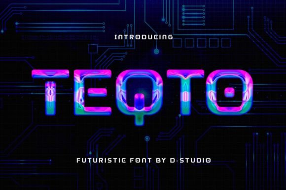 Teqto: A Futuristic Display Font for Crafters