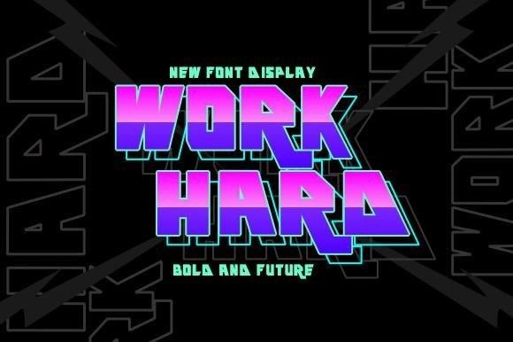 Work Hard: A Bold Display Font for Modern Branding